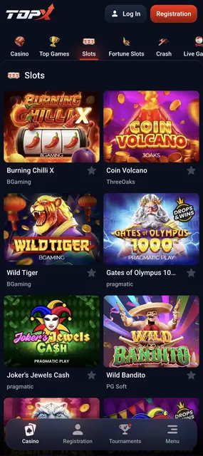 TopX en el móvil: categoría de tragamonedas con títulos de BGaming y Pragmatic Play